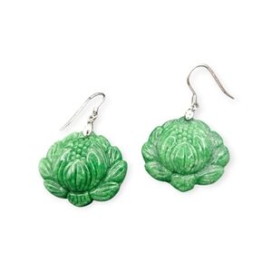 Jade Lotus Earrings